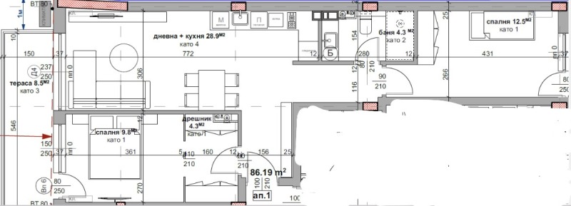 Eladó  2 hálószobás Stara Zagora , Centar , 120 négyzetméter | 45855761 - kép [4]