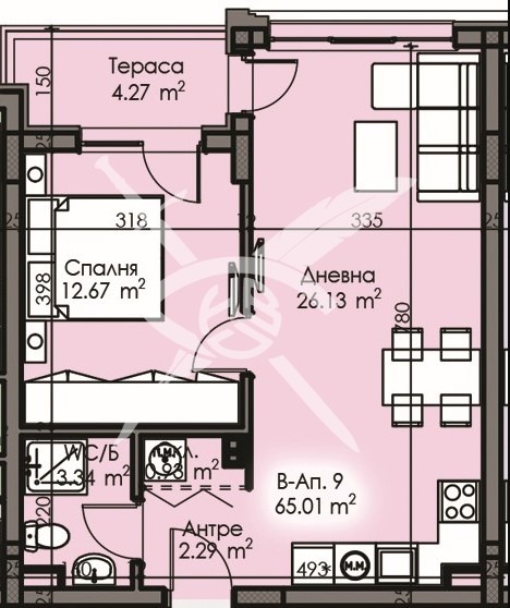 Продава 2-СТАЕН, гр. Бургас, Изгрев, снимка 2 - Aпартаменти - 48249555