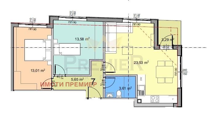 Продава 3-СТАЕН, гр. Варна, Трошево, снимка 3 - Aпартаменти - 49079485