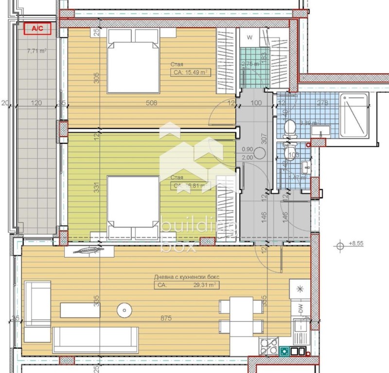 Продаја  2 спаваће собе Софија , м-т Гардова глава , 112 м2 | 64806265 - слика [2]