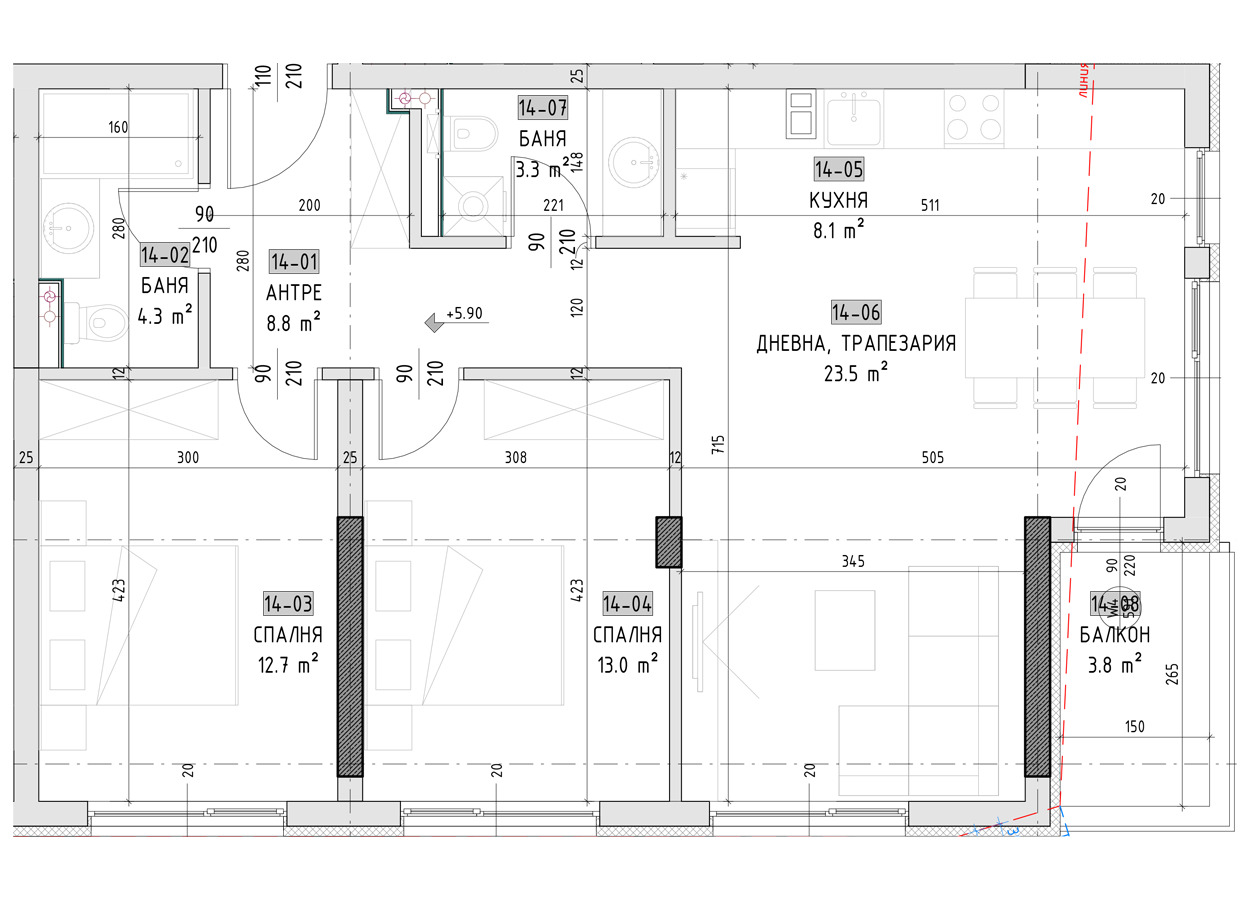 Продава 3-СТАЕН, гр. София, Малинова долина, снимка 3 - Апартаменти - 53364532