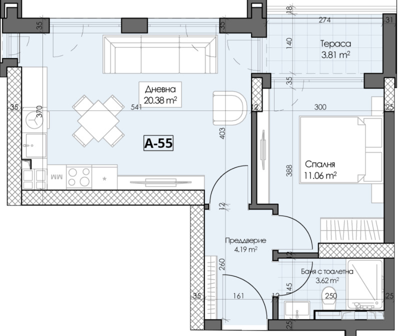 Te koop  1 slaapkamer Plovdiv , Karsjijaka , 67 m² | 18442759 - afbeelding [2]
