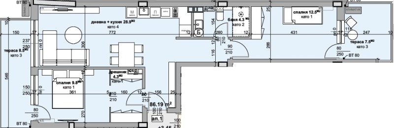 Продава  3-стаен град Стара Загора , Опълченски , 120 кв.м | 91925015 - изображение [2]