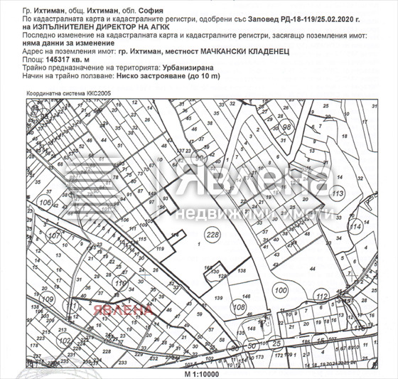 Satılık  Komplo bölge Sofia , Ihtiman , 154517 metrekare | 69186577