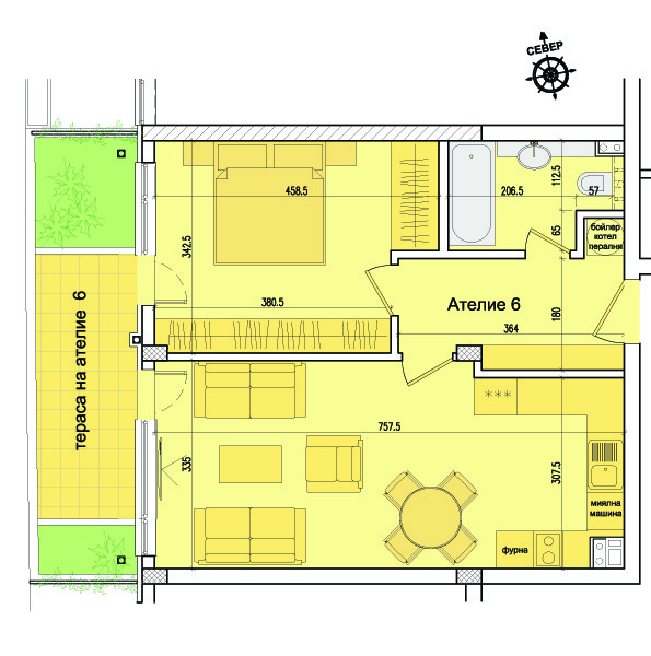 Продаја  1 спаваћа соба Софија , Крастова вада , 68 м2 | 40103769 - слика [3]