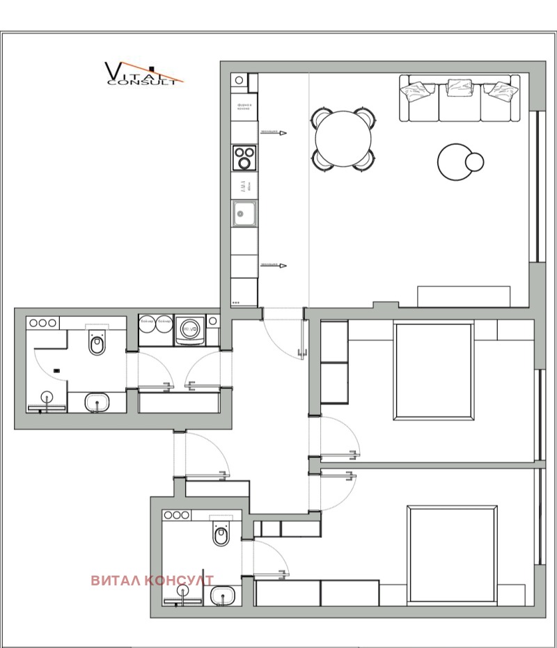 Продава 3-СТАЕН, гр. София, Хаджи Димитър, снимка 16 - Апартаменти - 53137059