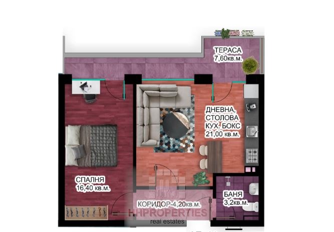 Na prodej  1 ložnice Plovdiv , Christo Smirnenski , 71 m2 | 16647054 - obraz [8]