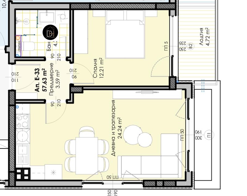 Til salgs  1 soverom Plovdiv , Karsjijaka , 67 kvm | 23984441 - bilde [2]