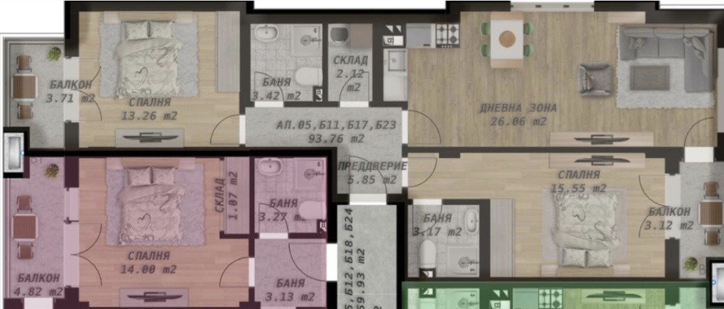 Продава 3-СТАЕН, гр. Пловдив, Беломорски, снимка 5 - Апартаменти - 54760996