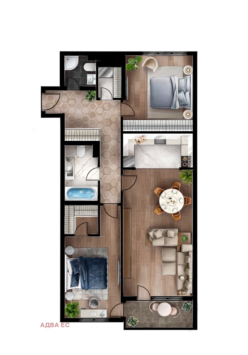 Продава 3-СТАЕН в град София, Люлин 5 - 125 кв.м / 222 568 € » 435 305.17 лв., АДВА ЕС