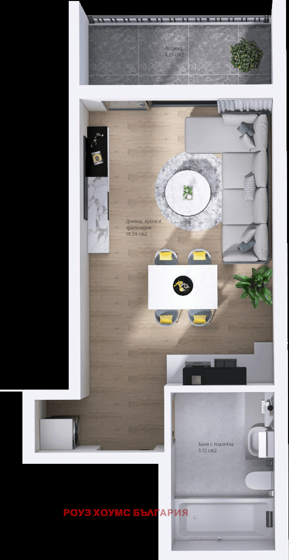 Продава 1-СТАЕН, гр. Пловдив, Остромила, снимка 4 - Апартаменти - 54204948