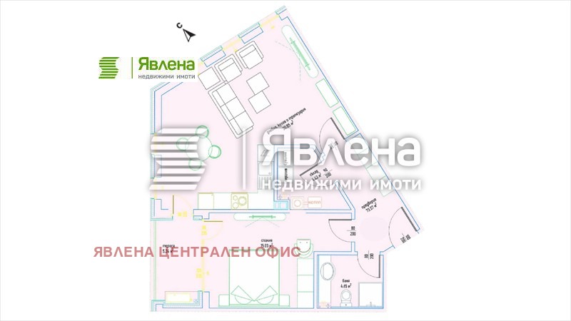 На продаж  1 спальня София , Малинова долина , 74 кв.м | 44780604 - зображення [9]