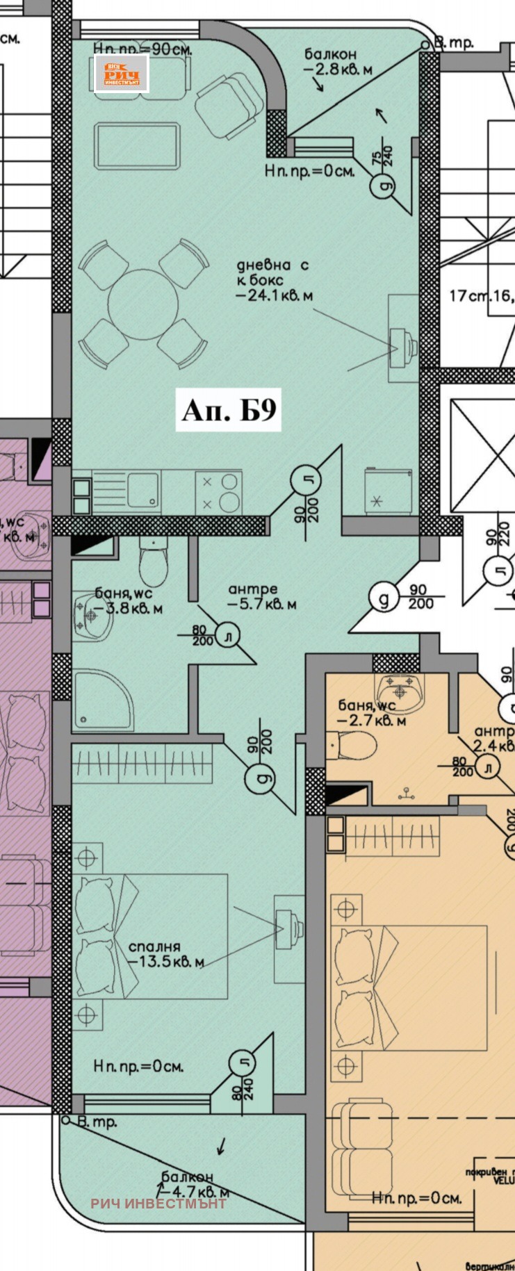 Продава 2-СТАЕН, гр. Черноморец, област Бургас, снимка 2 - Aпартаменти - 47504308