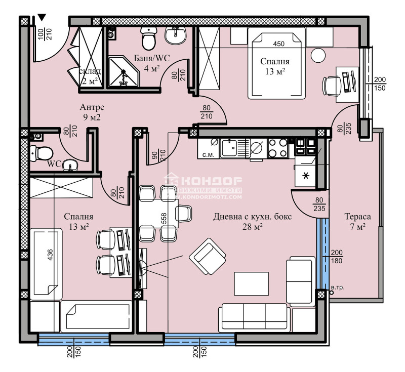 For Sale  2 bedroom Plovdiv , Hristo Smirnenski , 101 sq.m | 27878048 - image [2]