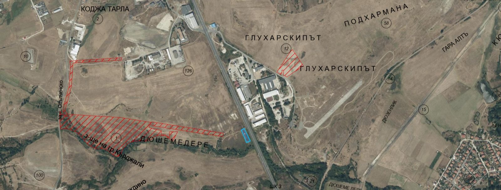 Продава ПАРЦЕЛ, гр. Кърджали, Промишлена зона - Юг