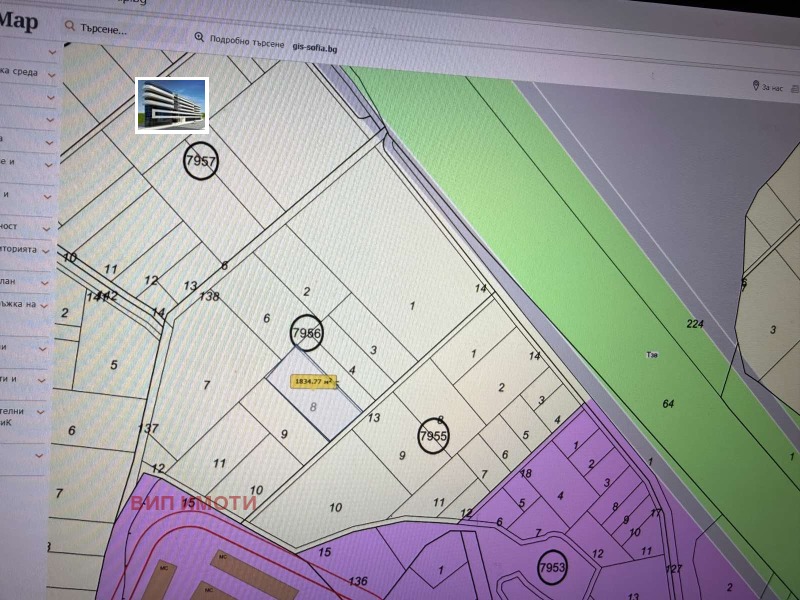 Продава ПАРЦЕЛ в град София, с. Долни Богров - 1803 кв.м / 36 060 € » 70 527.23 лв., ВИП ИМОТИ