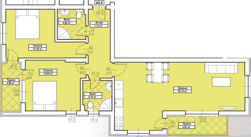 For Sale  2 bedroom Blagoevgrad , Osvobozhdenie , 111 sq.m | 86779009