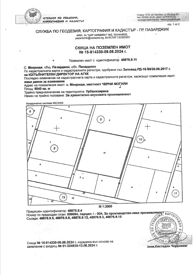 Zu verkaufen  Handlung region Pasardschik , Mokrishte , 9415 qm | 72919856