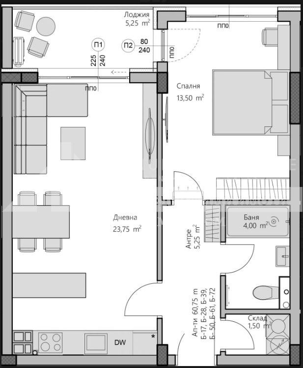 For Sale  1 bedroom Plovdiv , Hristo Smirnenski , 72 sq.m | 18972071 - image [2]