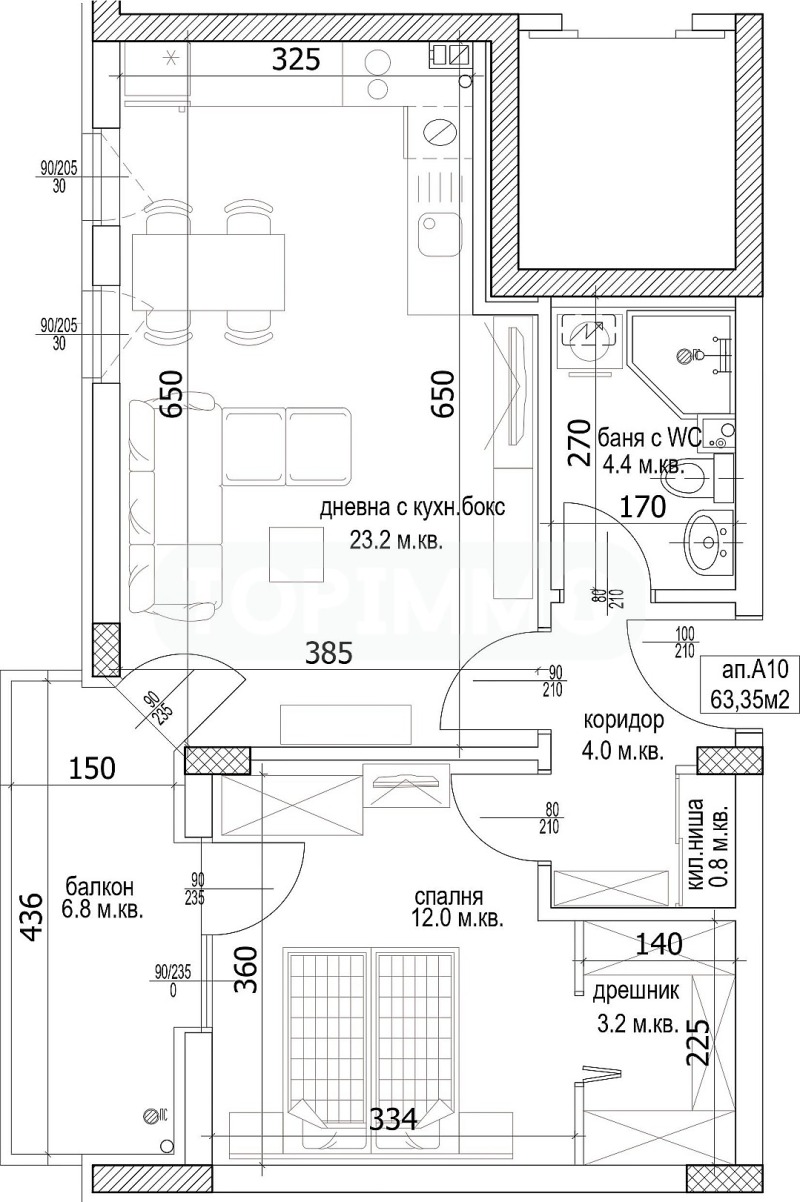 Myytävänä  1 makuuhuone Varna , Kajsieva gradina , 74 neliömetriä | 88372732 - kuva [8]
