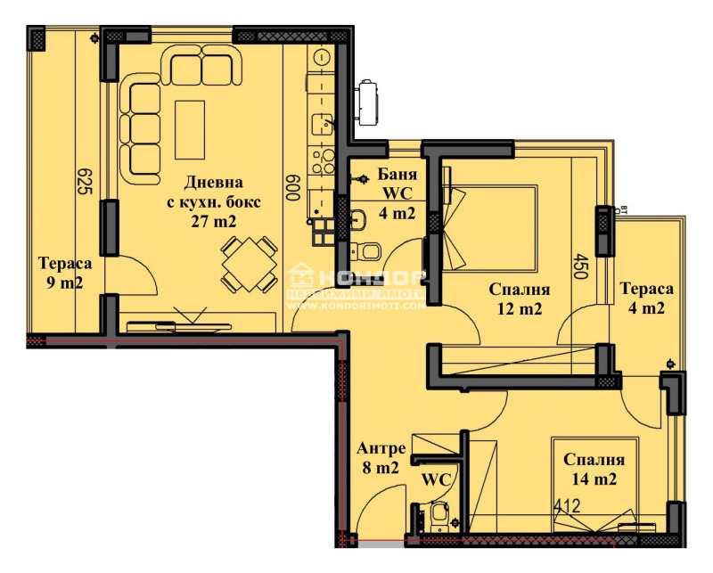 Na sprzedaż  2 sypialnie Plowdiw , Wastaniczeski , 110 mkw | 32851736 - obraz [2]