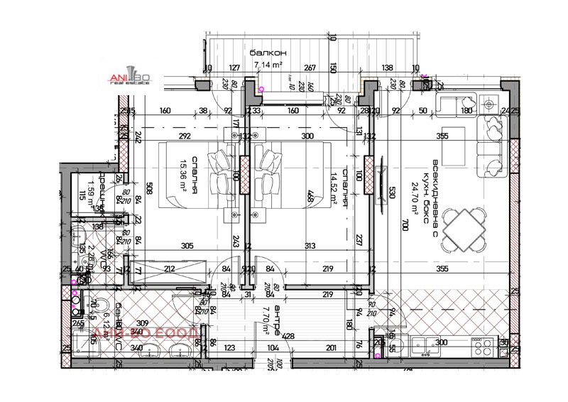 In vendita  2 camere da letto Varna , Mladost 1 , 111 mq | 36458534 - Immagine [4]