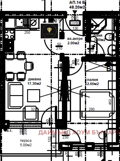 Te koop  1 slaapkamer Plovdiv , Trakija , 56 m² | 75576812 - afbeelding [2]