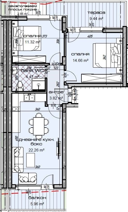 Satılık  2 yatak odası Varna , Cveten kvartal , 94 metrekare | 98007021 - görüntü [2]