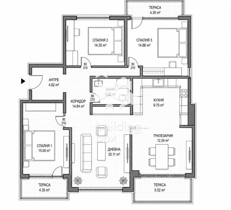 Продава 4-СТАЕН, гр. Пловдив, Център, снимка 12 - Апартаменти - 55952563