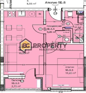 1 Schlafzimmer Kajsiewa gradina, Warna