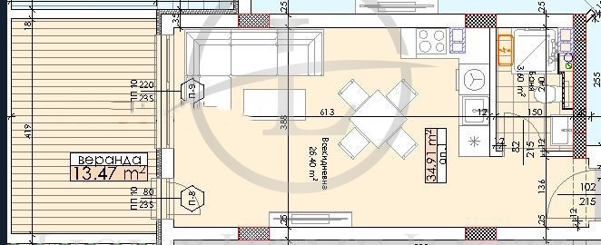 Myytävänä  Studio Plovdiv , Trakija , 55 neliömetriä | 70879497 - kuva [2]