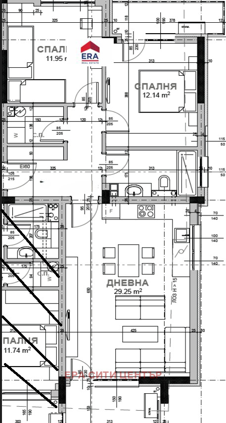 На продаж  2 спальні Стара Загора , Казански - изток , 112 кв.м | 54272296