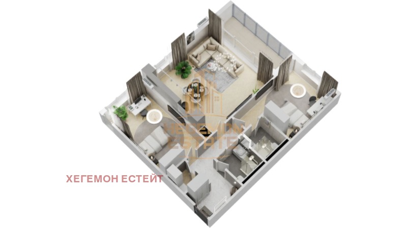 De vânzare  2 dormitoare Varna , Caisieva gradina , 114 mp | 78411687 - imagine [2]
