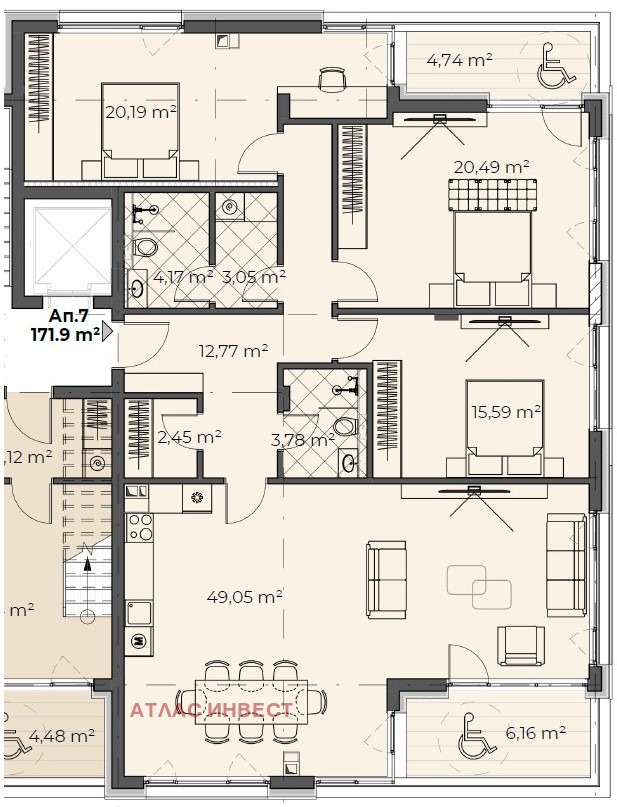 Продава МНОГОСТАЕН, гр. София, с. Бистрица, снимка 3 - Апартаменти - 56002573