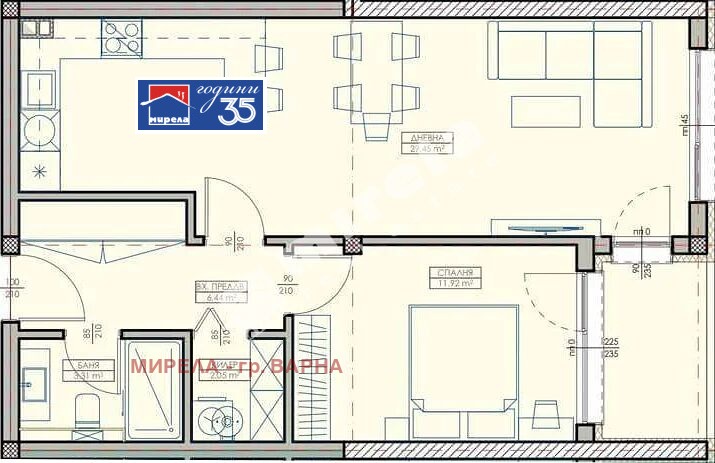 Продава 2-СТАЕН, гр. Варна, Кайсиева градина