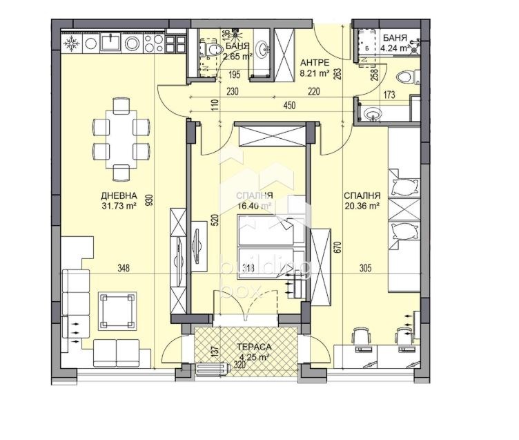 Продаја  2 спаваће собе Пловдив , Гагарин , 121 м2 | 75954274 - слика [2]