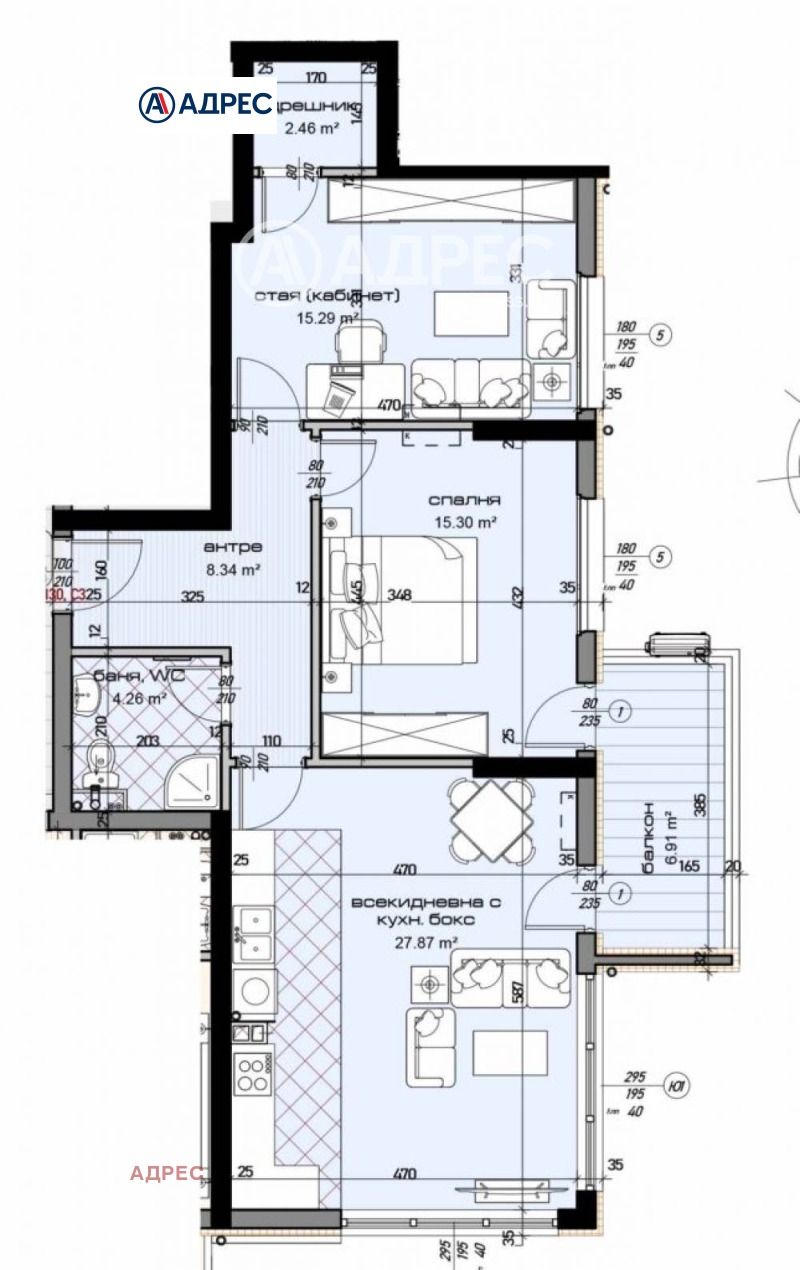 Till salu  2 sovrum Varna , Mladost 1 , 114 kvm | 48126544