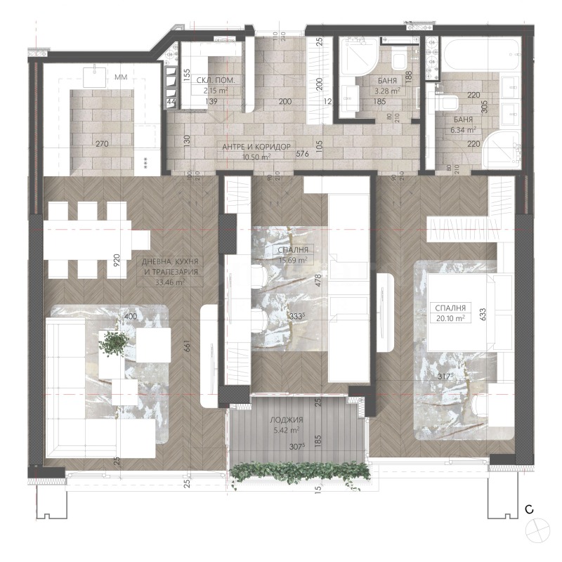 Προς πώληση  2 υπνοδωμάτια Σοφηια , Μλαδοστ 3 , 132 τ.μ | 12060136 - εικόνα [6]