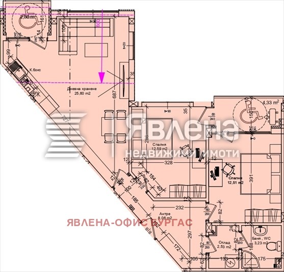 Продава 3-СТАЕН, гр. Бургас, Зорница, снимка 2 - Апартаменти - 53014748