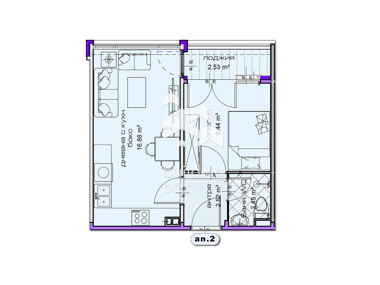 Продава 2-СТАЕН, гр. Шумен, Добруджански, снимка 2 - Апартаменти - 54023779