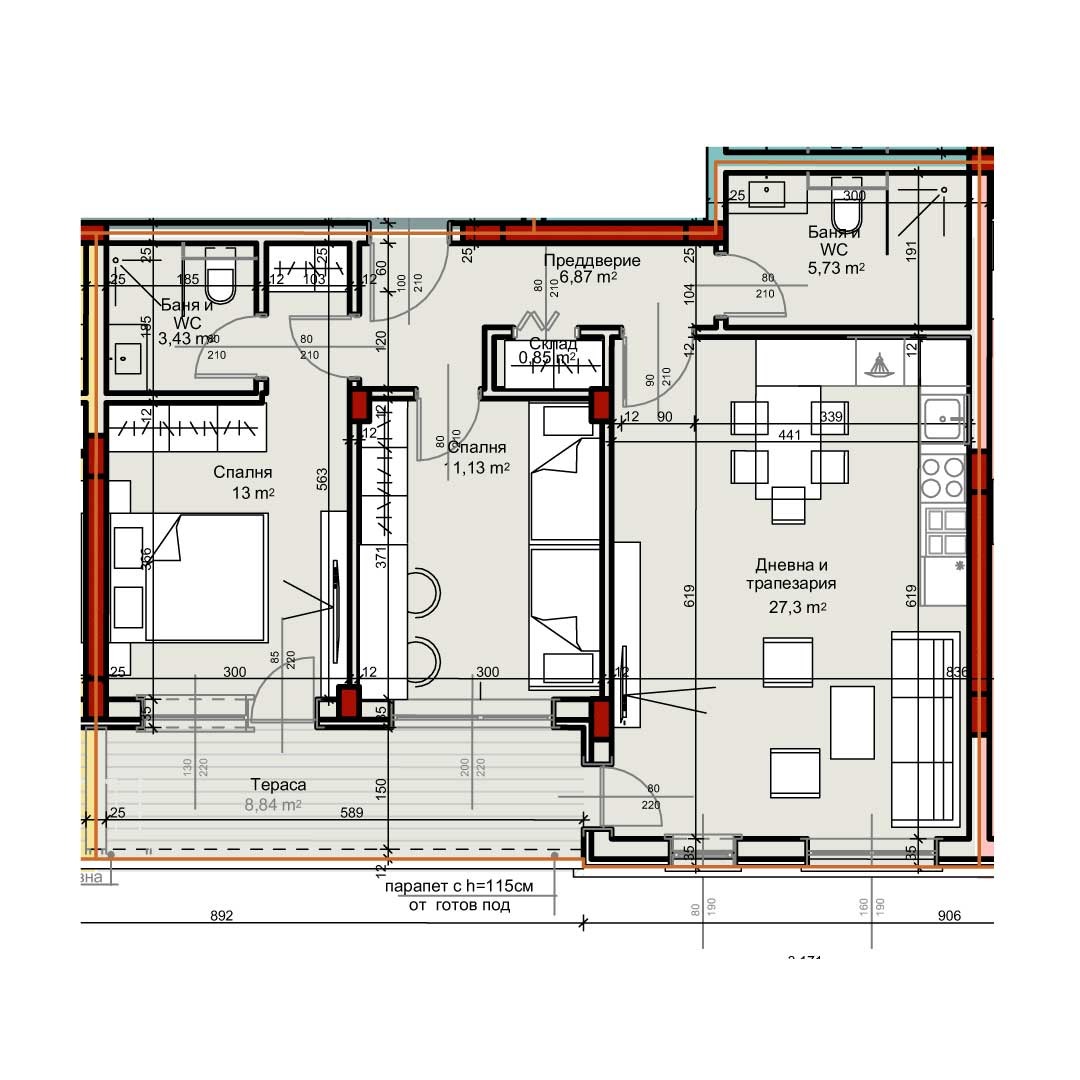 Продава 3-СТАЕН, гр. Пловдив, Остромила, снимка 3 - Апартаменти - 55318566