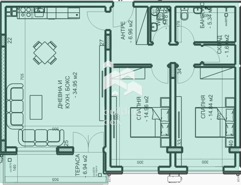Продава 3-СТАЕН в град Пловдив, Младежки Хълм - 114 кв.м / 163 649 € » 320 069.62 лв., БИЛДИНГ БОКС