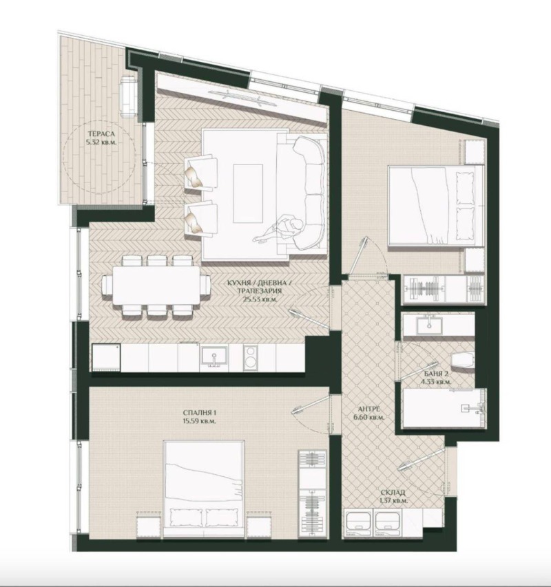 Продава 3-СТАЕН, гр. Бургас, област Бургас, снимка 7 - Апартаменти - 52690430