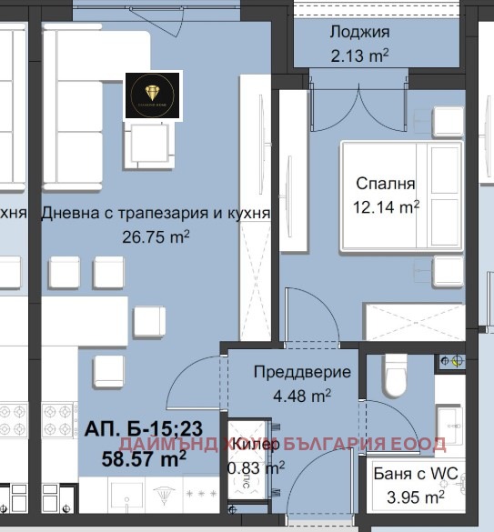 Продава 2-СТАЕН, гр. Пловдив, Христо Смирненски, снимка 2 - Апартаменти - 53172078