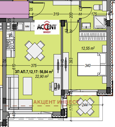 Zu verkaufen  1 Schlafzimmer region Dobritsch , Kranewo , 64 qm | 53230948 - Bild [2]