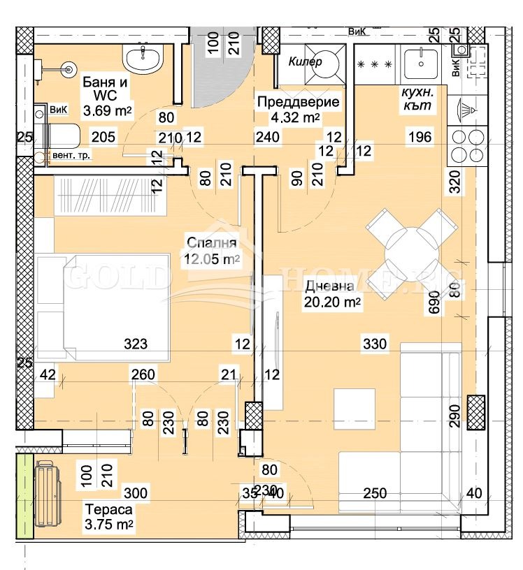 Продава 2-СТАЕН, гр. Пловдив, Христо Смирненски, снимка 2 - Апартаменти - 55898360