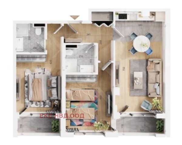 De vânzare  2 dormitoare Plovdiv , Traciia , 106 mp | 23590094