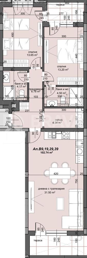 Продава 3-СТАЕН, гр. Пловдив, Тракия, снимка 10 - Апартаменти - 54268652