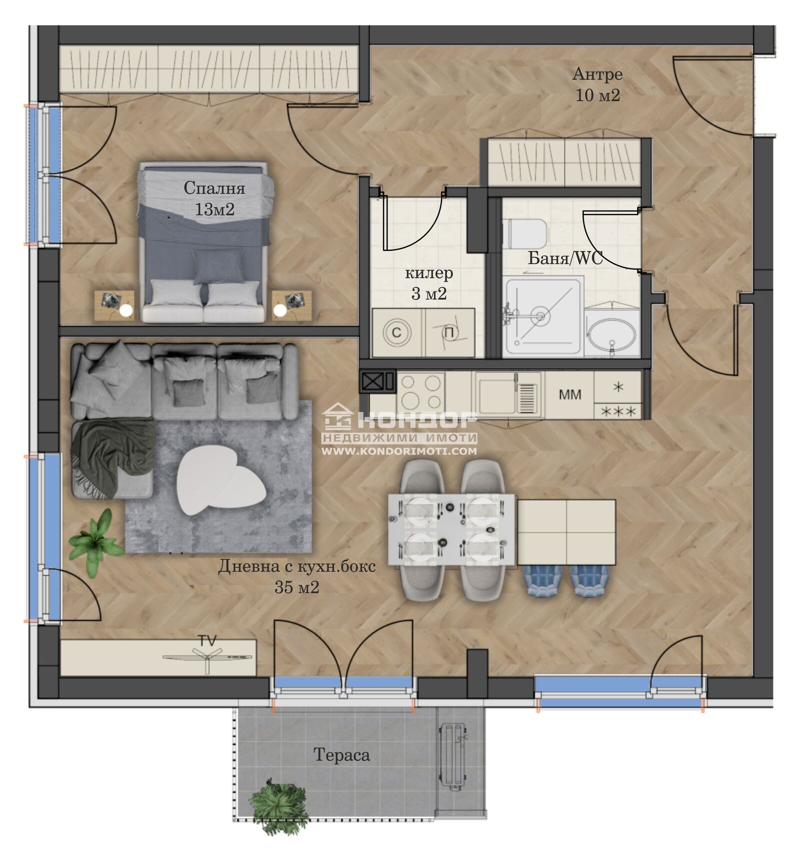 Продава 2-СТАЕН, гр. Пловдив, Кючук Париж, снимка 6 - Апартаменти - 49955219