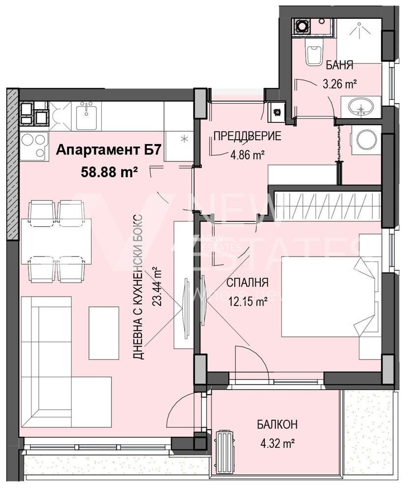 Продава 2-СТАЕН, гр. София, Кръстова вада, снимка 11 - Апартаменти - 55379586